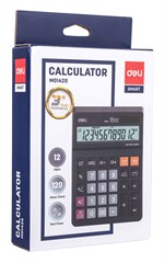 Калькулятор настольный Deli EM01420 черный 12-разр. EM01420