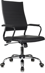 Кресло руководителя Бюрократ CH BALANCE SL Line черный экокожа крестов. металл хром CH BALANCE SL B-PU L