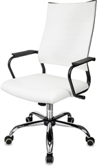 Кресло руководителя Бюрократ CH BALANCE SL Line белый экокожа крестов. металл хром CH BALANCE SL W-PU L