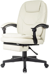 Кресло руководителя Бюрократ CH-868N-BF слоновая кость экокожа крестов. пластик подст.для ног CH-868N-BF/IVORY-PU