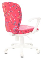 Кресло детское Бюрократ KD-W10AXSN малиновый Sticks 05 крестов. пластик пластик белый KD-W10AXSN/STICK-PK