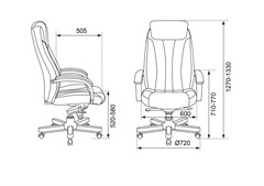 Кресло руководителя Бюрократ T-9922WALNUT черный кожа крестов. металл/дерево T-9922WALNUT/BLACK