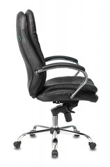 Кресло руководителя Бюрократ T-9950 черный кожа крестов. металл хром T-9950/BLACK