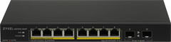 Коммутатор Zyxel GS1100-10HP-EU0102F 8x1Гбит/с 2SFP 8PoE+ 130W неуправляемый GS1100-10HP-EU0102F
