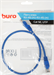 Патч-корд Buro UTP 4 пары cat.5E CCA molded 0.5м голубой RJ-45 (m)-RJ-45 (m) (UTP-5E-0,5M-BL) UTP-5E-0,5M-BL