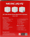 Бесшовный Mesh роутер Mercusys Halo H30 (HALO H30(3-PACK)) AC1200 10/100BASE-TX белый (упак.:3шт) HALO H30(3-PACK)