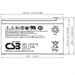 Батарея для ИБП CSB GPL1272 F2 FR 12В 7.2Ач GPL1272F2