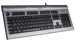 Клавиатура A4Tech KLS-7MUU серебристый/черный USB slim Multimedia (KLS-7MUU USB) кабель 1.5м KLS-7MUU USB