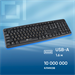 Клавиатура Оклик 130M черный USB (337077) кабель 1.6м 337077