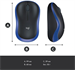 Мышь Logitech M185 черный/синий оптическая 1000dpi беспров. USB для ноутбука 2but (910-002632) 910-002632