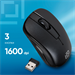 Мышь Оклик 445MW черный оптическая 1600dpi беспров. USB 3but (945817) 945817
