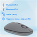 Мышь Оклик 409MW графитовый оптическая 1600dpi silent беспров. BT/Radio USB для ноутбука 4but (20075 2007545