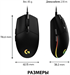 Мышь Logitech G102 LightSync черный оптическая 8000dpi USB 6but (910-005808) 910-005808