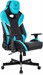 Кресло игровое Knight Thunder 5X черный/голубой экокожа крестов. металл KNIGHT THUNDER 5X BL