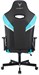 Кресло игровое Knight Thunder 5X черный/голубой экокожа крестов. металл KNIGHT THUNDER 5X BL
