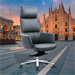 Кресло руководителя Cactus CS-LBK-MILANO кожа с подголов. крестов. алюминий CS-LBK-MILANO