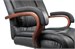 Кресло руководителя Бюрократ T-9925WALNUT черный кожа/иск.кожза крестов. металл/дерево T-9925WALNUT/BLACK