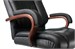 Кресло руководителя Бюрократ T-9925WALNUT черный кожа/иск.кожза крестов. металл/дерево T-9925WALNUT/BLACK