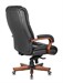 Кресло руководителя Бюрократ T-9925WALNUT черный кожа/иск.кожза крестов. металл/дерево T-9925WALNUT/BLACK