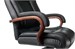 Кресло руководителя Бюрократ T-9925WALNUT черный кожа/иск.кожза крестов. металл/дерево T-9925WALNUT/BLACK