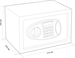 Сейф мебельный Cactus CS-SF-E20L взломостойкий 200x310x200мм электронный CS-SF-E20L