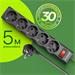 Сетевой фильтр Defender ES largo 5м (5 розеток) черный (коробка) 99499