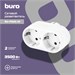 Сетевой разветвитель Buro BU-PS2G-W (2 розетки) белый (пакет ПЭ) BU-PS2G-W