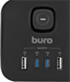 Сетевой удлинитель Buro BU-PC3.1UС-Plus-B 1.5м (3 розетки) черный (коробка) BU-PC3.1UС-PLUS-B