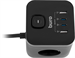 Сетевой удлинитель Buro BU-PC3.1UС-Plus-B 1.5м (3 розетки) черный (коробка) BU-PC3.1UС-PLUS-B