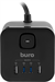 Сетевой удлинитель Buro BU-PC3.1UС-Plus-B 1.5м (3 розетки) черный (коробка) BU-PC3.1UС-PLUS-B