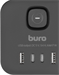 Сетевой разветвитель Buro BU-PW3UC-B (3 розетки) черный (коробка) BU-PW3UC-B