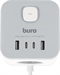 Сетевой удлинитель Buro BU-PC3.1UС-W 1.5м (3 розетки) белый (коробка) BU-PC3.1UС-W