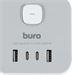 Сетевой удлинитель Buro BU-PC3.1UС-W 1.5м (3 розетки) белый (коробка) BU-PC3.1UС-W
