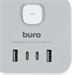 Сетевой разветвитель Buro BU-PW3UC-W (3 розетки) белый (коробка) BU-PW3UC-W
