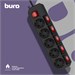 Сетевой фильтр Buro 500SH-1.8-SW-B 1.8м (5 розеток) черный (коробка) 500SH-1.8-SW-B