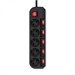 Сетевой фильтр Buro 500SH-1.8-SW-B 1.8м (5 розеток) черный (коробка) 500SH-1.8-SW-B