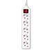 Сетевой удлинитель Buro BU-PS5.1/W 1.5м (5 розеток) белый (пакет ПЭ) BU-PS5.1/W