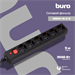 Сетевой фильтр Buro 600SH-16-5-B 5м (6 розеток) черный (коробка) 600SH-16-5-B