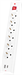 Сетевой фильтр Buro BU-SP1.8_USB_2A-W 1.8м (6 розеток) белый (коробка) BU-SP1.8_USB_2A-W