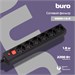 Сетевой фильтр Buro 600SH-1.8-B 1.8м (6 розеток) черный (коробка) 600SH-1.8-B