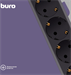Сетевой фильтр Buro 600SH-16-3-B 3м (6 розеток) черный (коробка) 600SH-16-3-B