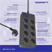Сетевой фильтр Ippon BK-8-EU-3-10-B 3м (8 розеток) черный (коробка) BK-8-EU-3-10-B