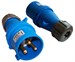 Вилка Lanmaster (LAN-IEC-309-32A1P/M) IEC 309 32A 250V blue LAN-IEC-309-32A1P/M