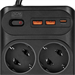 Сетевой фильтр Powercom SP-10 USB2A1СB 1.8м 1.8м (10 розеток) черный (коробка) SP-10 USB2A1СB 1,8М