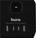 Сетевой удлинитель Buro BU-PC3.1UС-B 1.5м (3 розетки) черный (коробка) BU-PC3.1UС-B