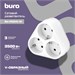 Сетевой разветвитель Buro BU-PS3VG-W (3 розетки) белый (пакет ПЭ) BU-PS3VG-W