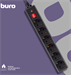 Сетевой фильтр Buro 600SH-16-3-B 3м (6 розеток) черный (коробка) 600SH-16-3-B