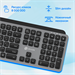 Клавиатура Оклик K859W серый/черный USB беспроводная slim Multimedia (2002136) 2002136