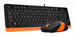 Клавиатура + мышь A4Tech Fstyler F1010 клав:черный/оранжевый мышь:черный/оранжевый USB Multimedia (F F1010 ORANGE