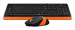 Клавиатура + мышь A4Tech Fstyler F1010 клав:черный/оранжевый мышь:черный/оранжевый USB Multimedia (F F1010 ORANGE